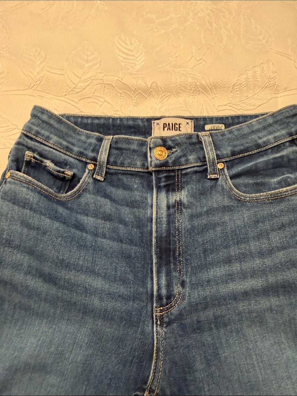Paige Wide Leg Dark Blue Women’s Jeans - - Picture 3 of 5